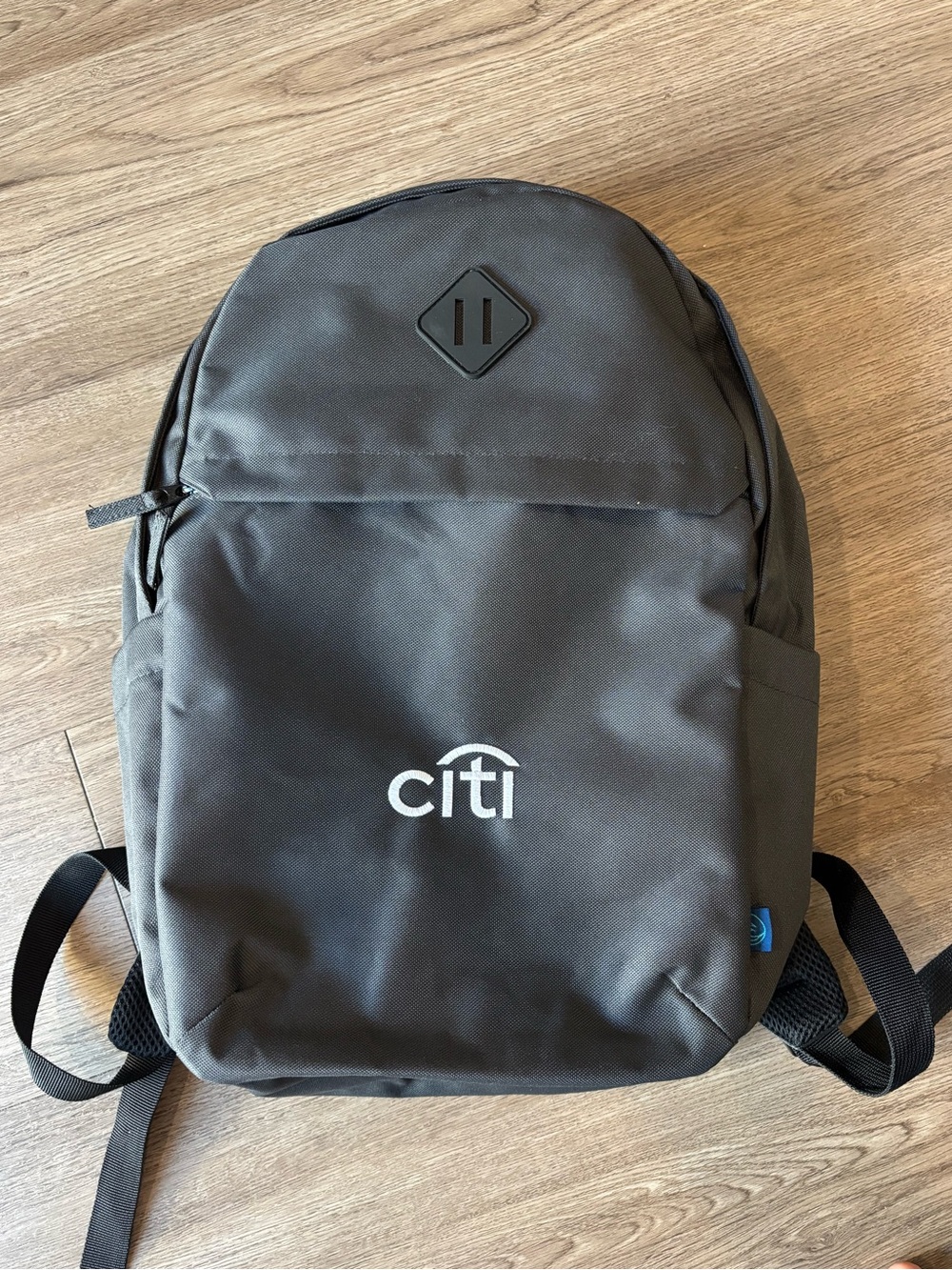 NWT Leed’s Repreve® Ocean Everyday 15" Laptop Computer Backpack Grey, Citi Logo